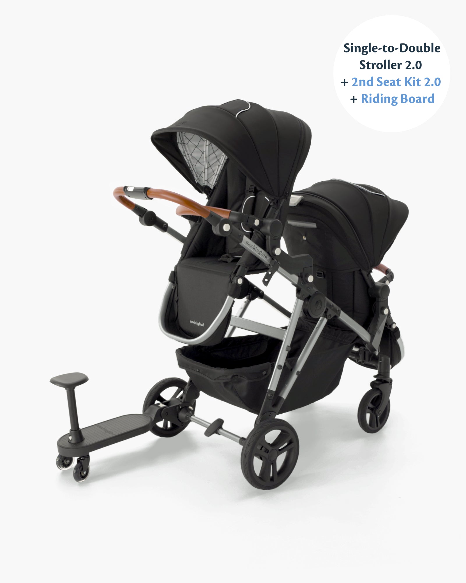 Mockingbird Single-to-Double Stroller 2.0 - Baby Push