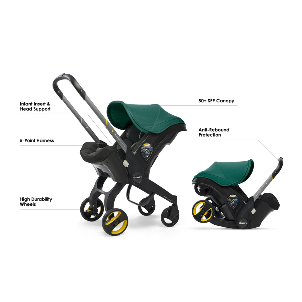 Doona+ Car Seat & Stroller Flame Red - Baby Push