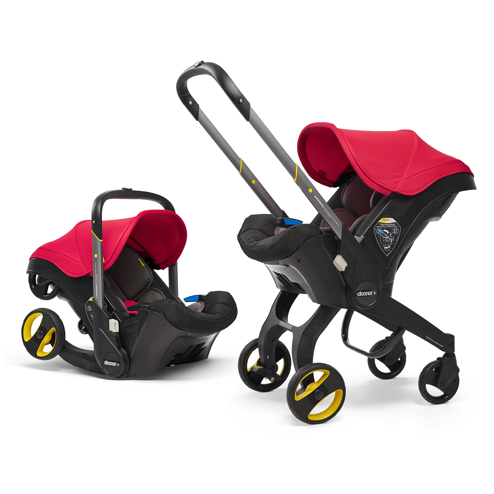Doona+ Car Seat & Stroller Flame Red - Baby Push