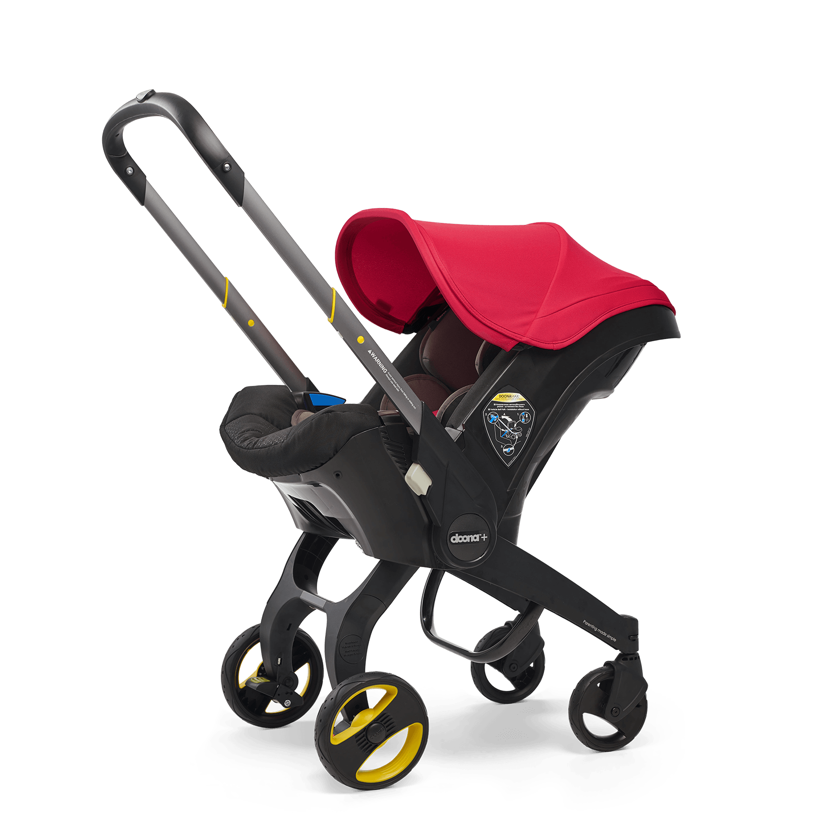 Doona+ Car Seat & Stroller Flame Red - Baby Push